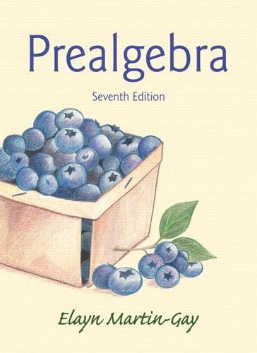 Prealgebra (7th Edition) ? Elayn Martin-Gay (PDF Instant Download)