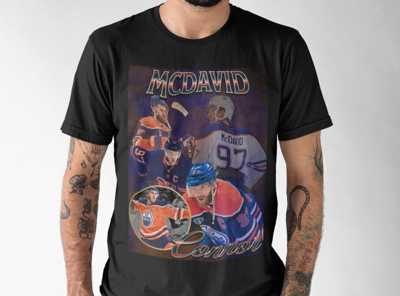 Connor McDavid NHL Shirt Vintage 90s Edmonton Oilers NHL Hockey Design Retro Bootleg Gift Classic Graphic Tee Unisex T-Shirt Limited EditionConnor McDavid NHL Shirt Vintage 90s Edmonton Oilers NHL Hockey Design Retro Bootleg Gift Classic Graphic Tee Unisex T-Shirt Limited Edition