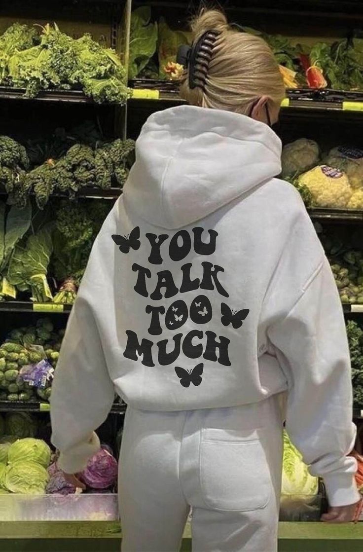 You Talk Too Much Aesthetic Hoodie | Tumblr Hoodie | Oversized Hoodie | y2k Fashion