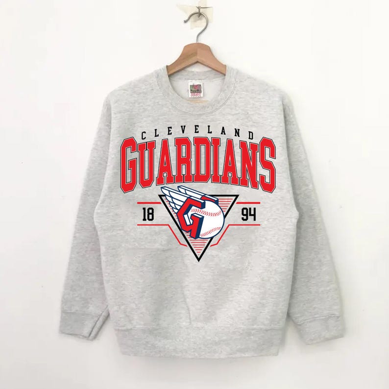 Cleveland Guardian Crewneck Sweatshirt / T-Shirt, Cleveland Guardian EST 1894 Sweatshirt, Cleveland Baseball, Retro Guardian Shirt