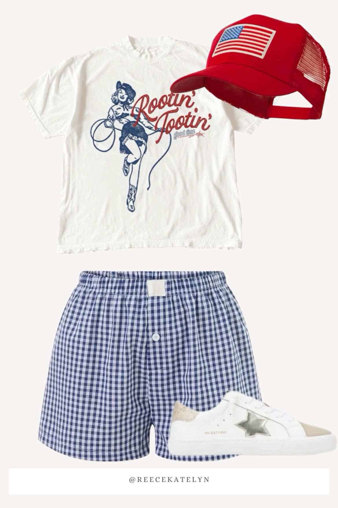 4th of July / summer / patriotic outfit - - Full Size Krixshop