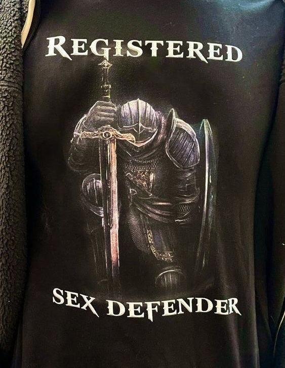 Registered Sex Defender Warrior Shirt OutfitRegistered Sex Defender Warrior Shirt Outfit For Men And Women