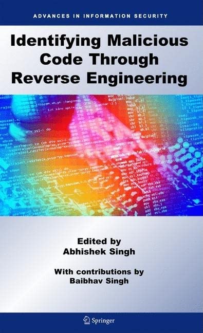 Identifying malicious code through reverse engineering  Edition (PDF Instant Download)