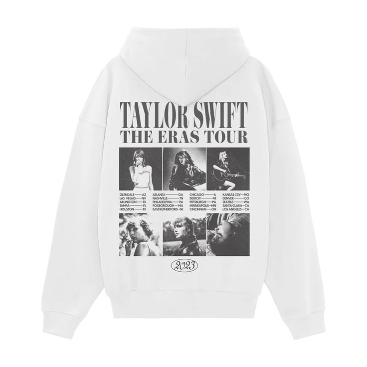 Taylor Swift | The Eras Tour Collage White Hoodie