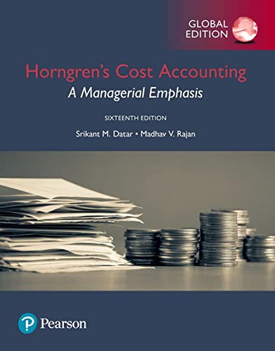 Horngren?s Cost Accounting 16th 16E Datar (PDF Instant Download)