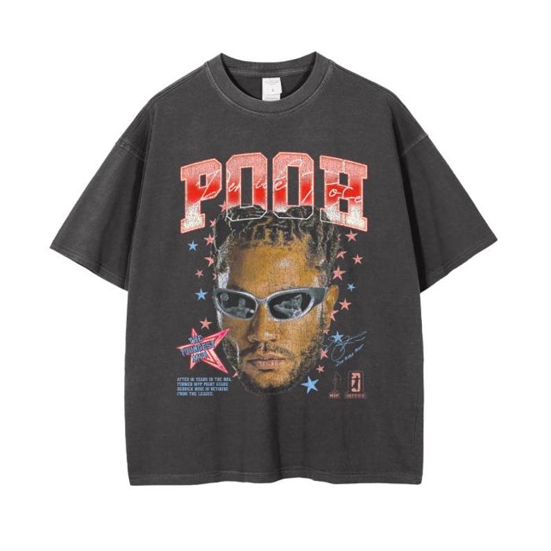 Derrick Rose Bootleg Double-Sided Tee Retro Black | Vintage Rap Tee | Collage Graphic Tee Streetwear