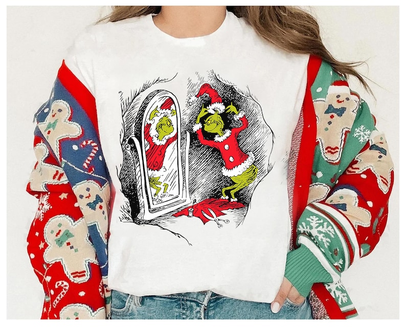 Grinch Saint Nick T-shirt, Whimsical Grinch Max Dog Christmas Tree Shirt, Merry Grinchmas Sweatshirt, Merry Grinchmas Party 2024 Shirt