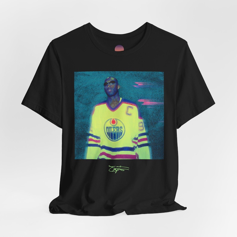 Kobe Bryant T-Shirt, Kobe Bryant Oilers T-Shirt, Black Mamba T-Shirt, Gretzky jersey, Kobe Bryant Shirt, Bryant black & white T-Shirt