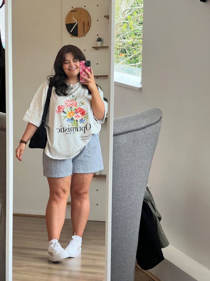 gingham check boxer shorts outfit