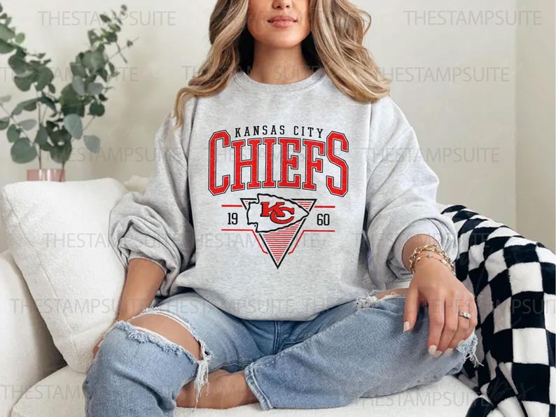 Kansas City Football Sweatshirt, Trendy Kansas Football Fan Sweatshirt, Vintage Popular Kansas City Fan Hoodie, Kansas Game Day Sweatshirt