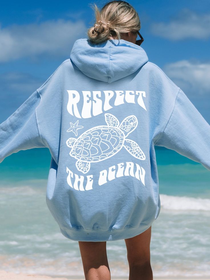 Respect The Ocean Sea Turtle Hoodie