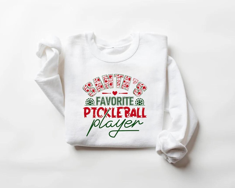 Santa's Pickleball Shirt, Pickleball Paddle Christmas T-Shirt, Pickleball Player Sweatshirt, Paddleball Christmas Sweater, Christmas TeeSanta's Pickleball Shirt, Pickleball Paddle Christmas T-Shirt, Pickleball Player Sweatshirt, Paddleball Christmas Sweater, Christmas Tee