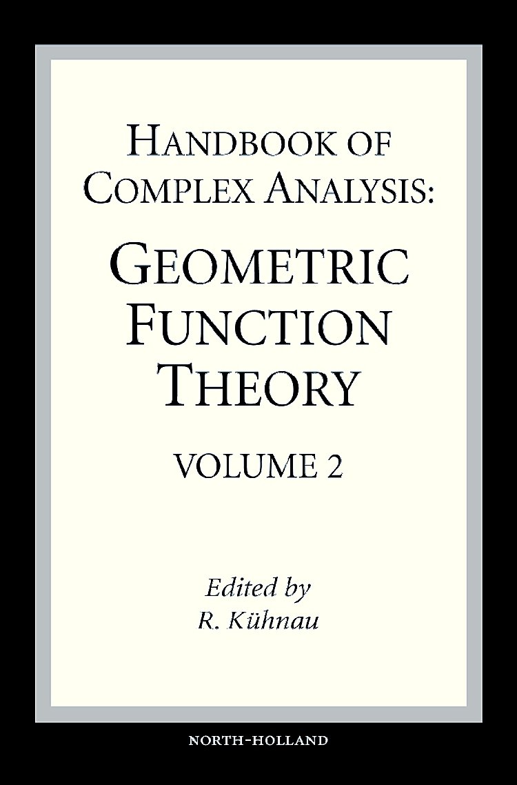 Handbook of Complex Analysis: Geometric Function Theory  Edition (PDF Instant Download)