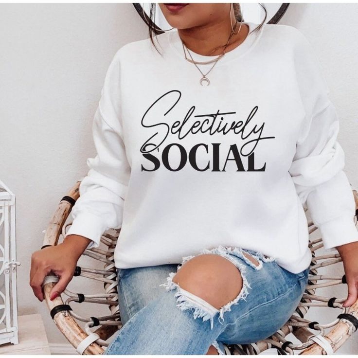 Selectively Social Oversized Sweatshirt, Anti social Top, Anti Social Shirt, S-5