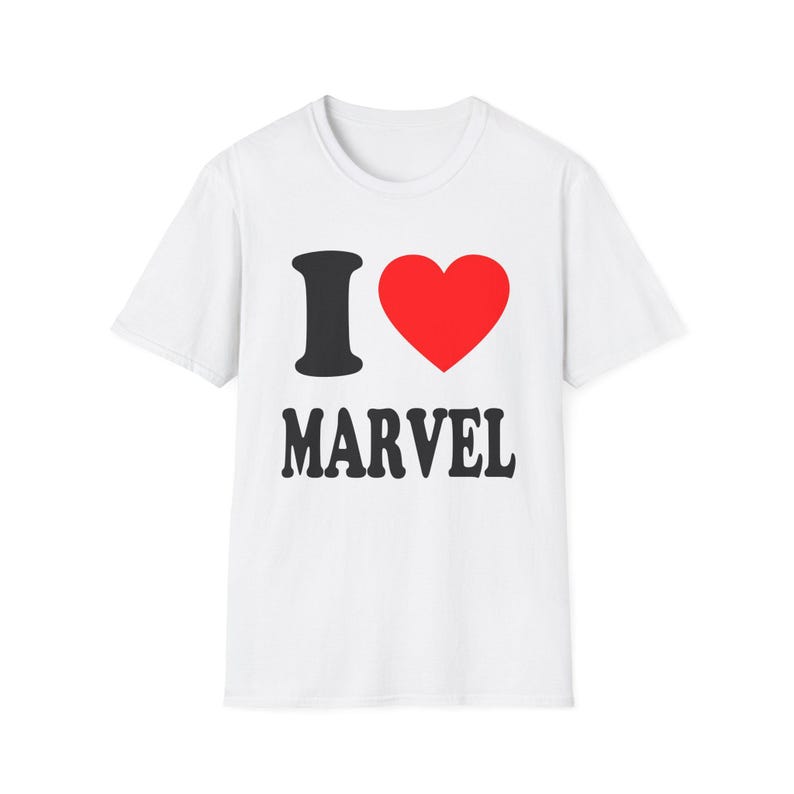 I Love Marvel Shirt, Marvel Fan T-Shirt, Trendy Graphic Tee, Superhero Gift, Comic Book Fan Apparel, Marvel Comics Shirt, Superhero Tee