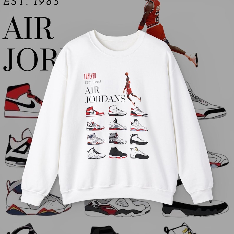 FOREVER Michael Jordan "History Of The Jordans" Crewneck Sweatshirt