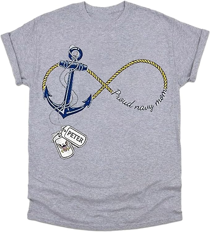 ersonalized Sailor's Name and Family Member Proud Navy Mom Shirt, Infinity Love U.s Army Mom Shirt, Army Shirt