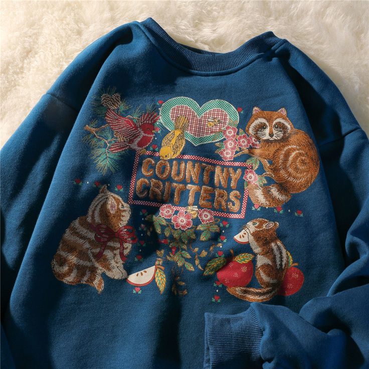 Harajuku Animal Cat Fun Print Sweatshirts Hoddies for Teens Girls Fashion Clothes Autumn New Streetwear Womens Winter Tops, Shirt Outfit Ideas