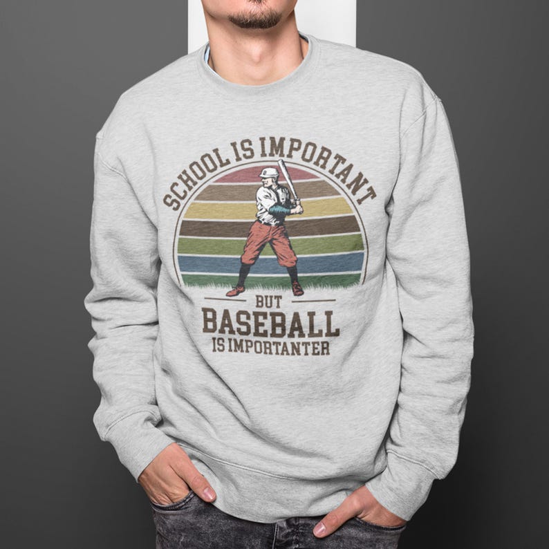 School Is Important But Baseball Is Importanter, Funny Unisex T-Shirt, Men's Hoodie, Women's Sweater For Men And Women