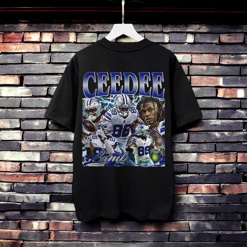 Vintage 90s Graphic Style CeeDee Lamb T-Shirt, CeeDee Lamb Shirt, Vintage Oversized Sport Tee,Retro American Football Bootleg Gift Style
