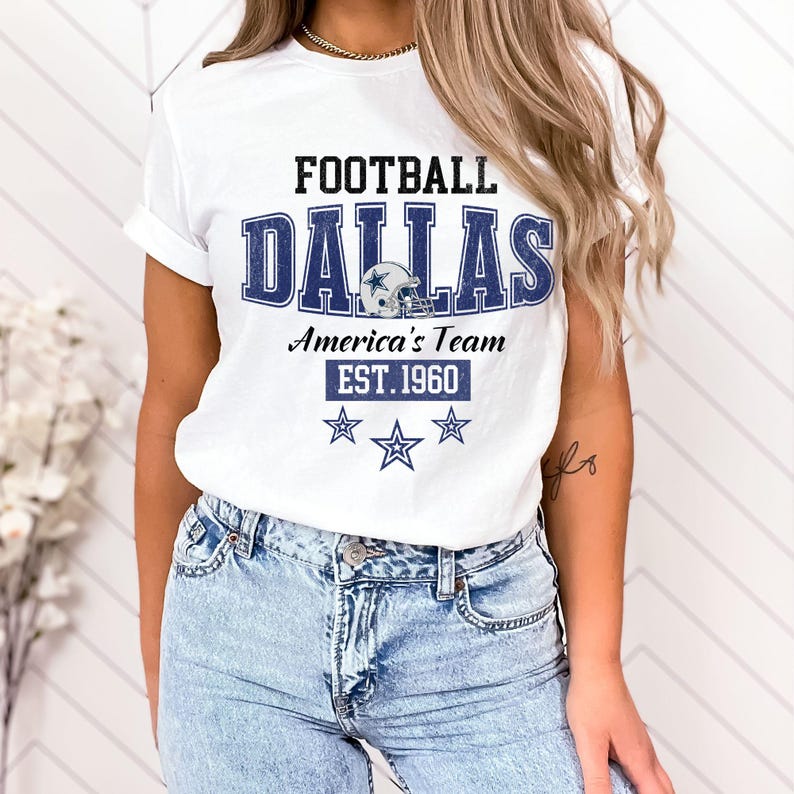 Personalized Dallas Football Sweatshirt, Custom Family Name Game Day Shirt, Vintage Dallas Football Shirt, Custom gifts for football lovers For Men And Women