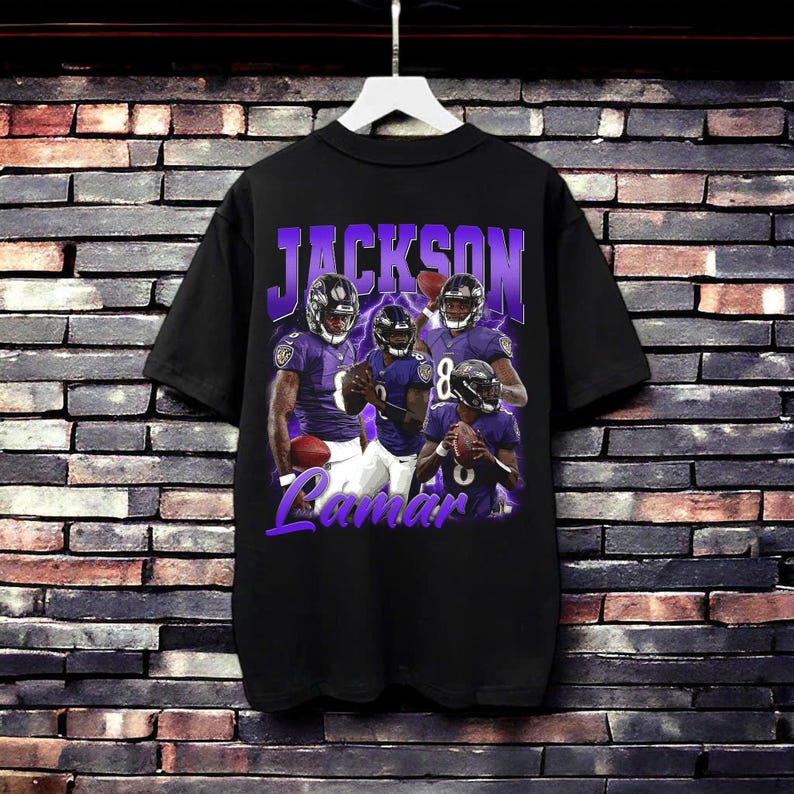 Lamar Jackson Baltimore Ravens Graphic T Shirt