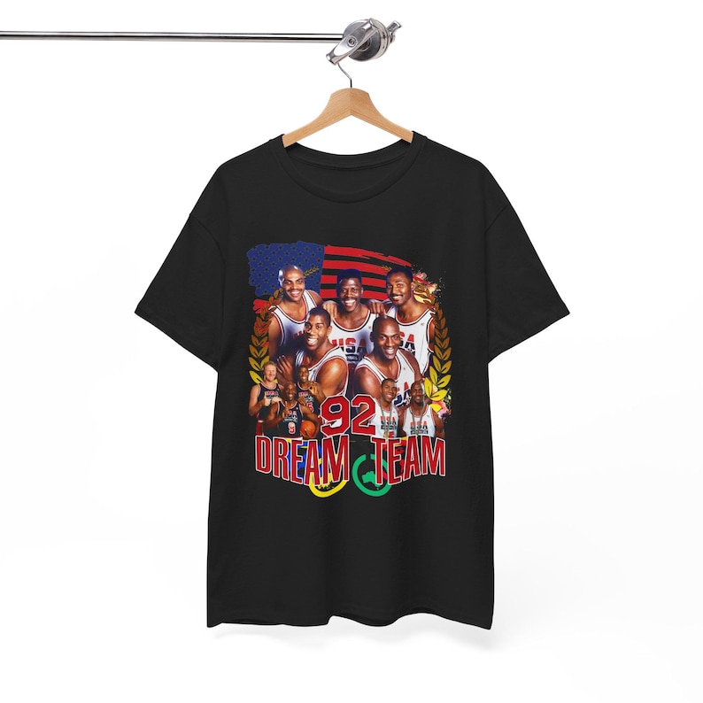 USA Dream Team Los Angeles Lakers Celtics Michael Jordan Karl Malone Larry Bird Magic Johnson Kobe Bryant Charles Barkley NBA Vintage Shirt For Men And Women