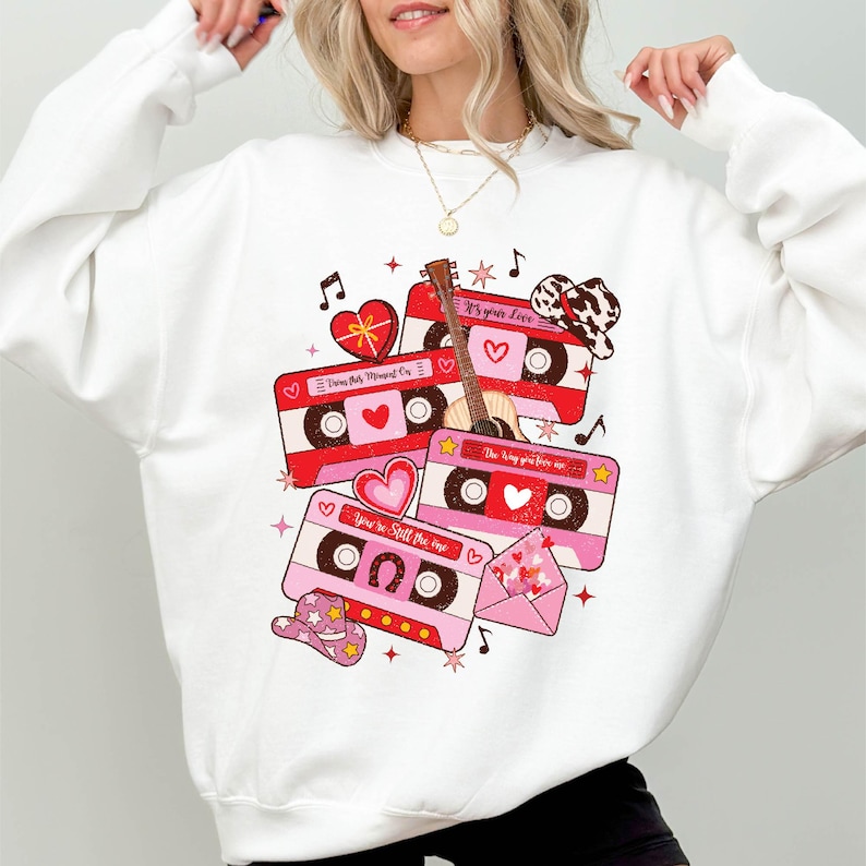 Western Valentine Cassette Shirt, Happy Valentine's Shirt, Country Cowgirl Shirt, Western Cassette T-shirt, Retro Valentines Day Shirt For Men And Women