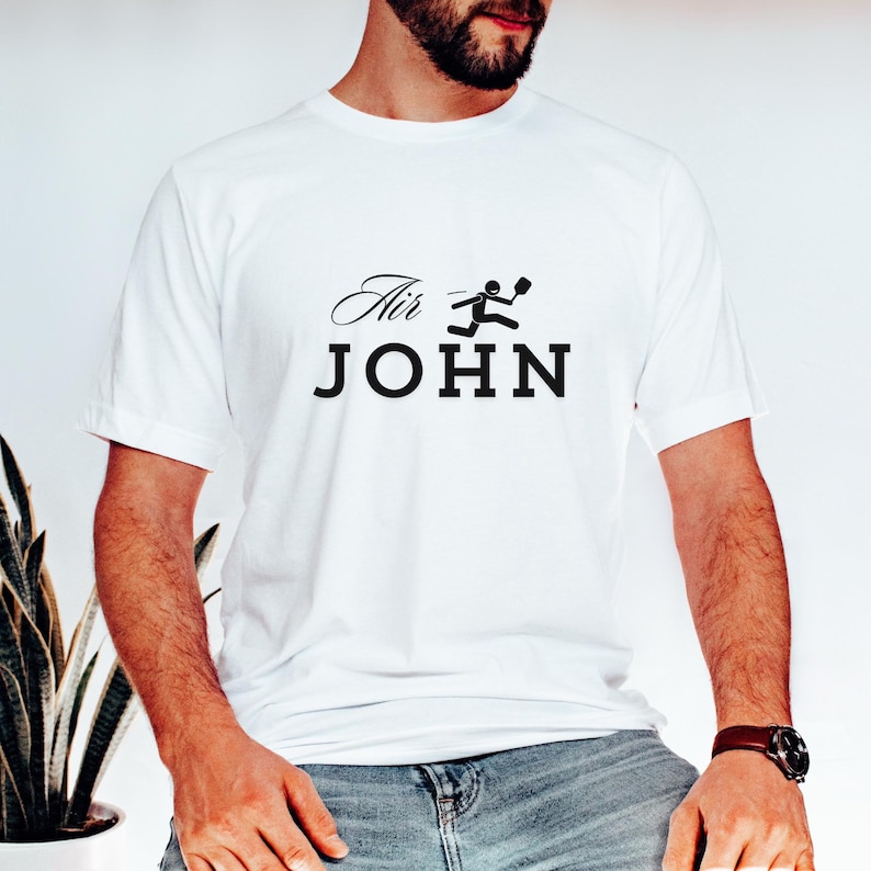 Air John Pickleball T Shirt, Pickleball Workout Shirts, Pickle Ball Player Tee Shirt, Game Day Tees, Pickleball Shirt With Neck LabelAir John Pickleball T Shirt, Pickleball Workout Shirts, Pickle Ball Player Tee Shirt, Game Day Tees, Pickleball Shirt With Neck Label