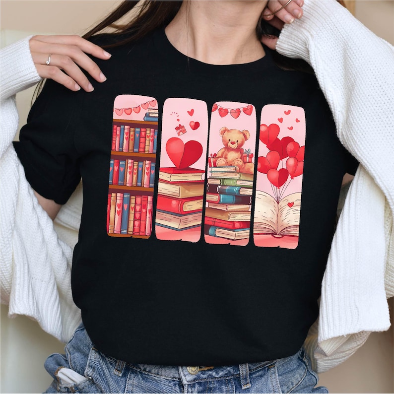 Valentine Book Lover Sweatshirt, Retro Book Shirt, Book Lover Gift, Teacher Valentines Gift For Librarian, Bookworm Shirt, Book Valentine For Men And Women