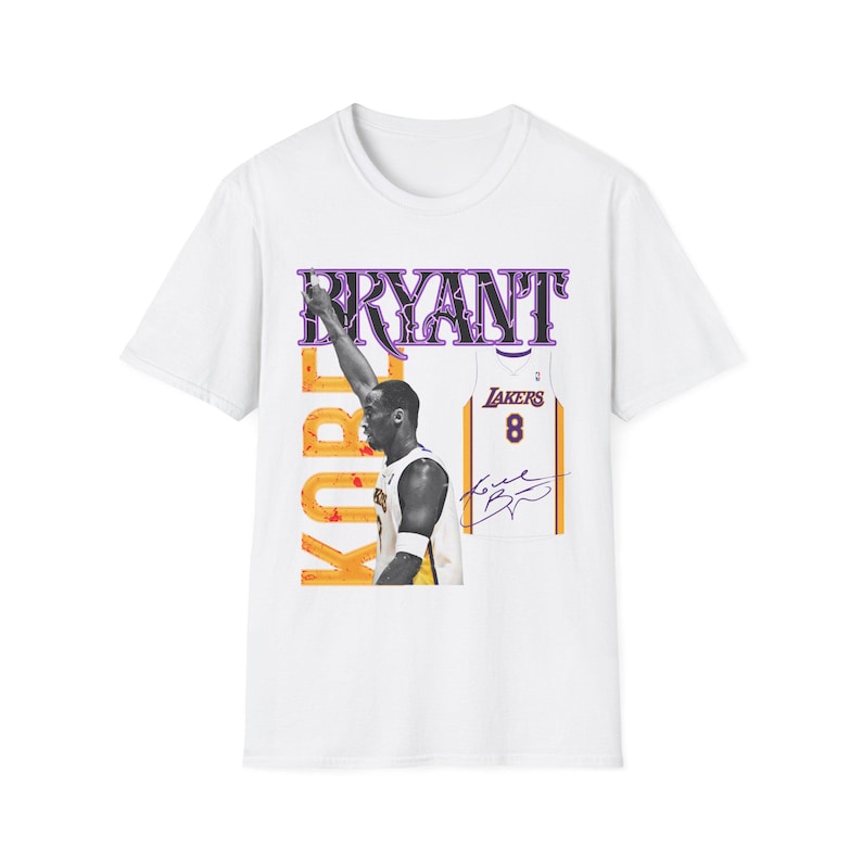 Kobe Bryant NBA Graphic Tee Mens Short Sleeve T-Shirt LA Lakers Retro Mamba Gift Basketball Mens Clothes For Him Gift