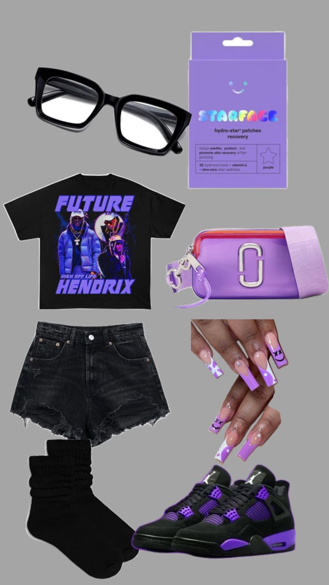 PURPLE AND BLACK FIT
