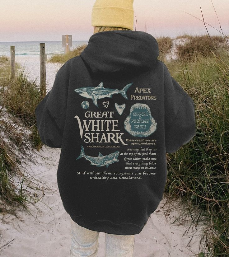 Great White Shark Hoodie Shark Sweatshirt Shark Conservation Shirt Marine Biologist Hoodie Unisex Shark Shirt