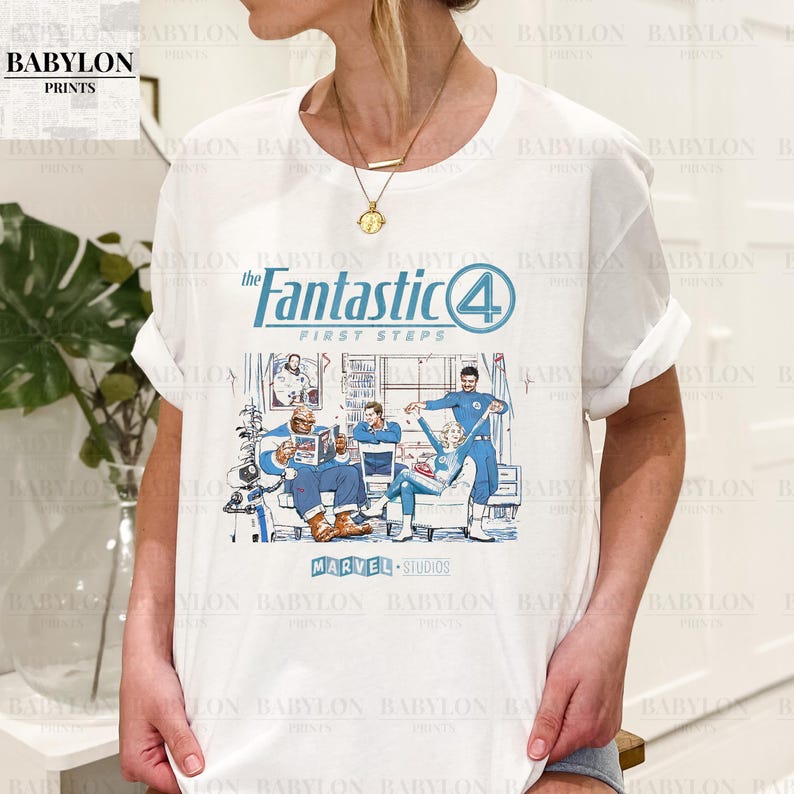 Vintage Fantastic Four T Shirt | Fantastic Four First Steps Shirt Marvel Shirt Superhero Shirt Reed Richards Shirt X-Men Shirt Johnny Storm For Men And Women