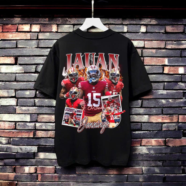 Jauan Jennings 90s Vintage Bootleg T-Shirt, Jauan Jennings shirt, Vintage Oversized Sport Tee, Retro American Football Bootleg Gift