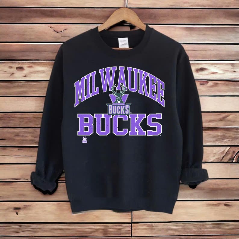 Vintage Style Milwaukee BUCKS Crewneck Sweatshirt, Milwaukee Basketball Sweatshirt, Milwaukee Shirt, Milwaukee Basketball Fan Tee, Best Gift