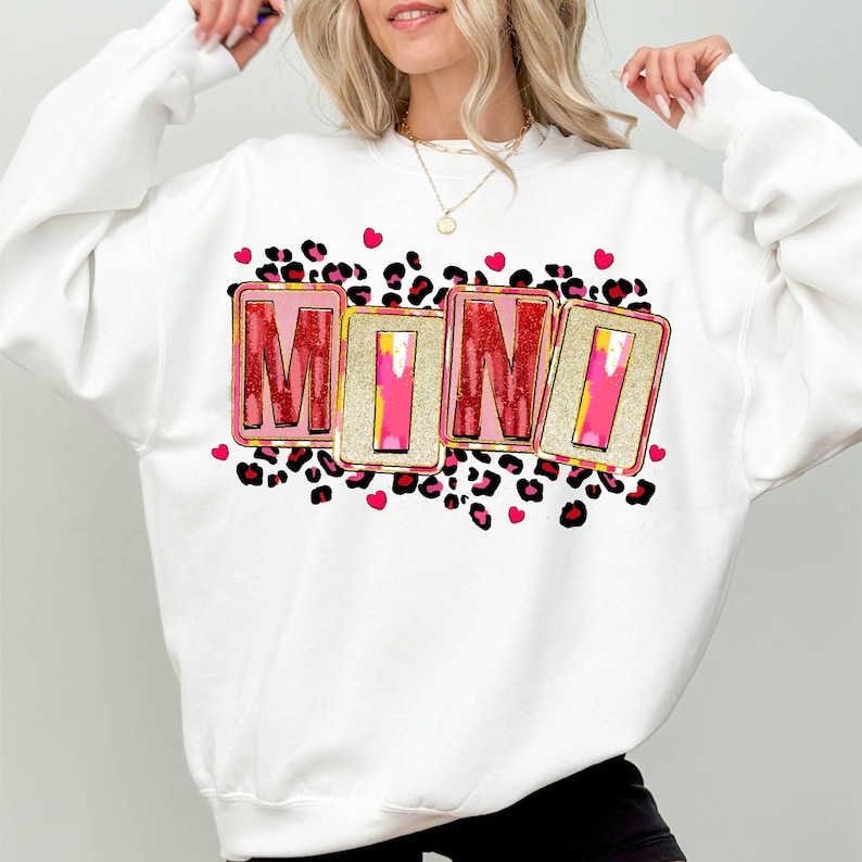 Mini Leopard Shirt, Brushstroke Mama Valentine Shirt, Valentine Mini Shirt,valentine Mama Shirt, Valentine Tshirt, Mama Shirts, Gift For Mom For Men And Women