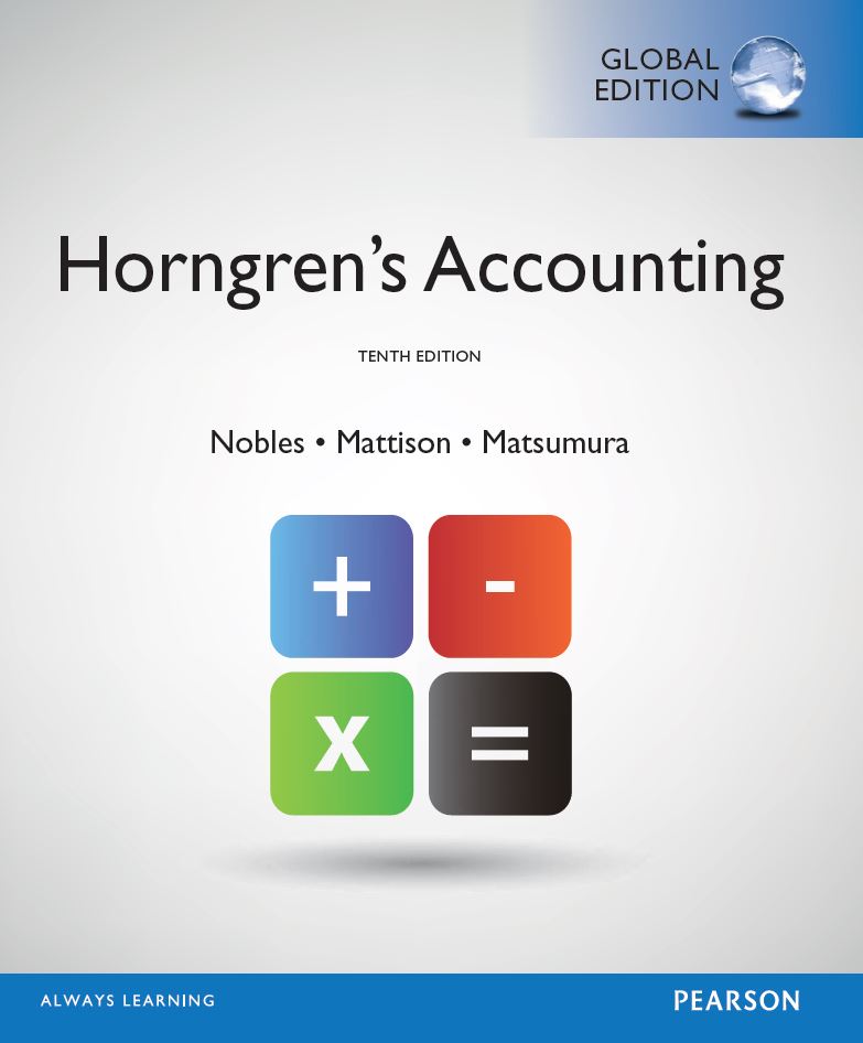 Horngren's Accounting 10th 10E Tracie Nobles
