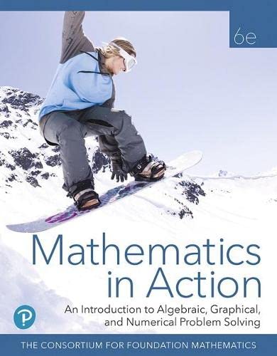 Mathematics in Action: An Introduction to Algebraic, Graphical, and Numerical Problem Solving (PDF Instant Download)