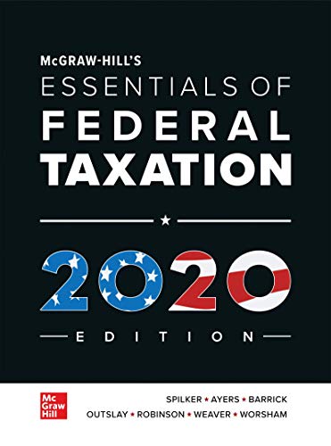 Mcgraw-Hill'S Essentials Of Federal Taxation 2020 Edition (PDF Instant Download)