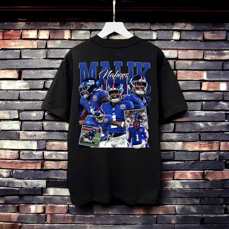 Vintage 90s Graphic Style Malik Nabers T-Shirt, Malik Nabers shirt, Vintage Oversized Sport Tee, Retro American Football Bootleg Gift