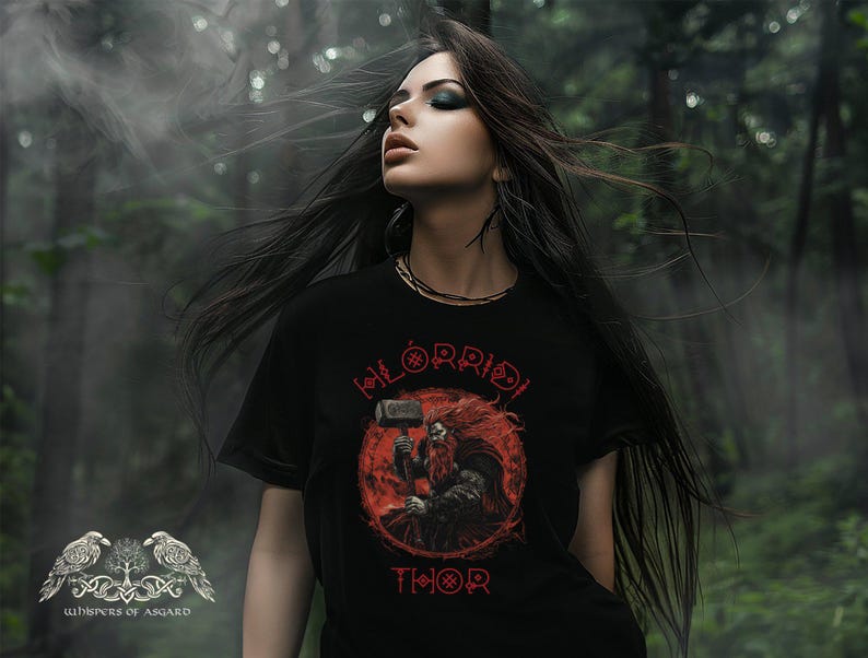 Viking Thor T-Shirt, Norse Mythology Graphic Tee, Retro Thor Design Shirt, Gift for Mythology Fans, Unique Thor Norse Tshirt, Nordic Art Top For Men And Women