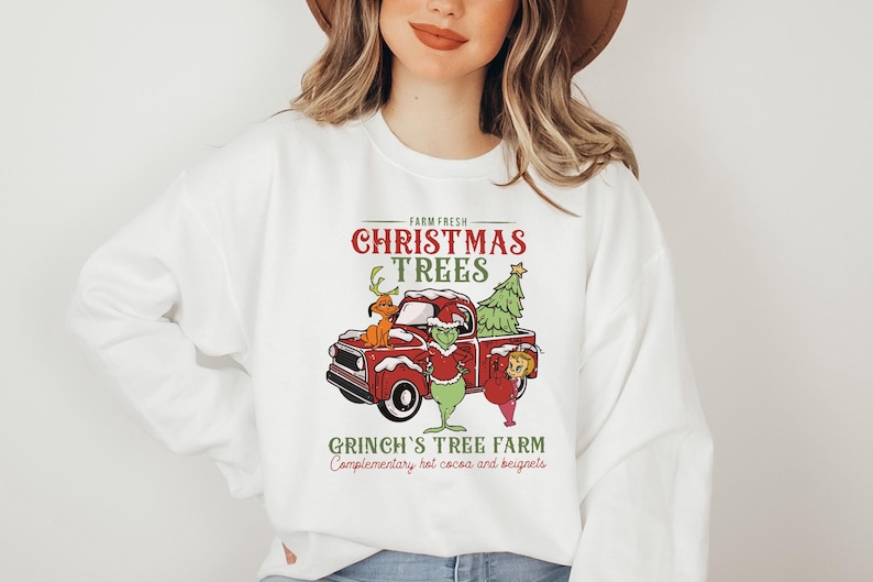 Grinch's Christmas Tree Farm Sweatshirt, The Grinch Movie Sweater, Farm Fresh Christmas Shirt, Grinch's Tree Farm Shirt,Grinch Christmas Tee