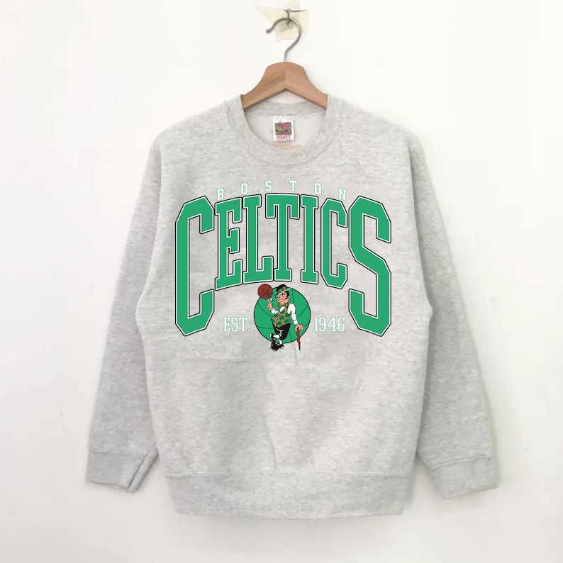 Vintage 90s Boston Celtics Shirt, Crewneck Boston Celtics Sweatshirt, Vintage Style Boston Basketball shirt, Boston Basketball fan Gift For Men And Women
