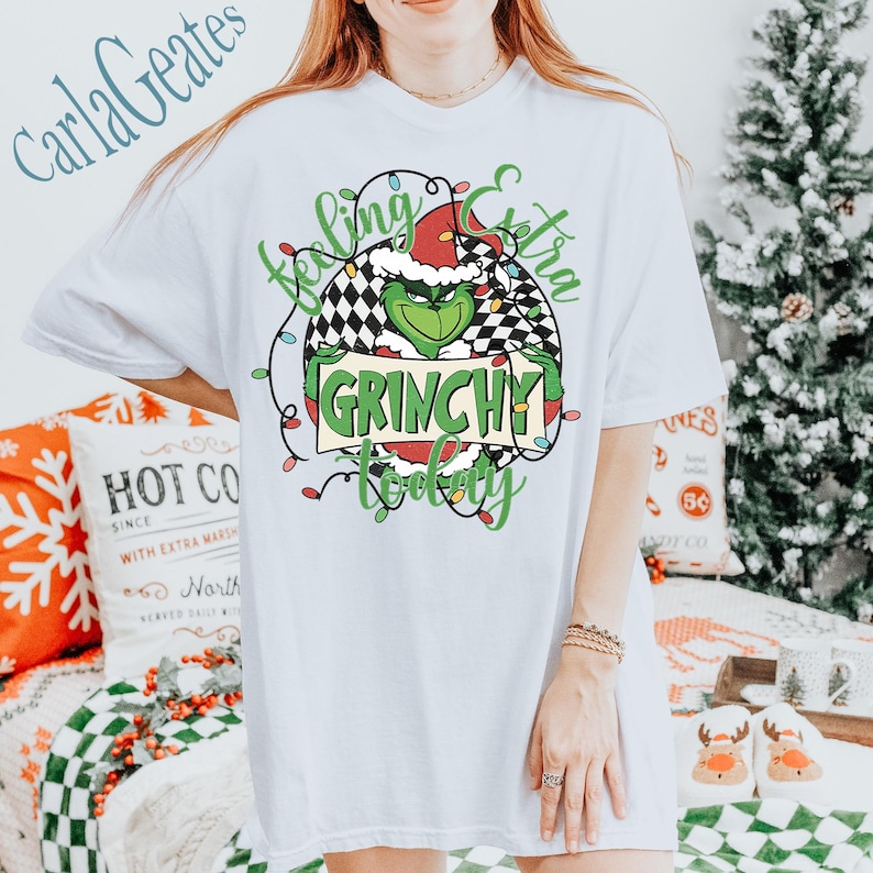 Feeling Extra Grinchy Today Shirt, Fun Grinc.h Xmas Shirt, Grinchmas Sweatshirt, Whoville University Shirt, Merry Christmas,Xmas Family Gift