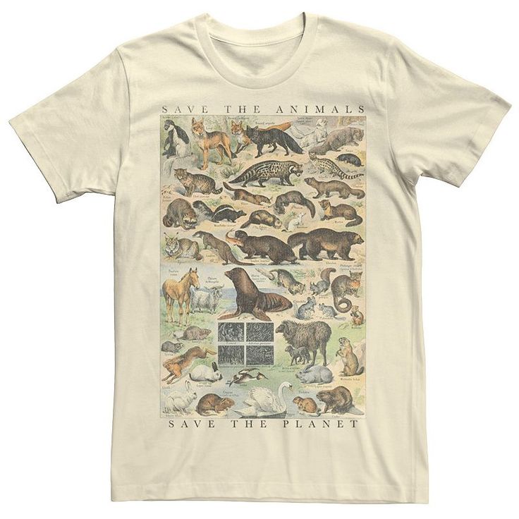Men‚Äö√Ñ√¥s Fifth Sun Save Animals Poster Tee