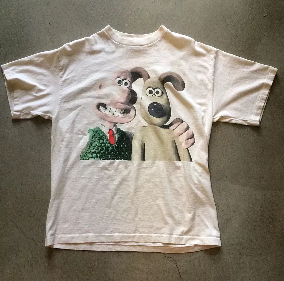 Vintage Wallace and Gromit Tee Shirt Outfits, Shirt Outfit Idea For Men And Women