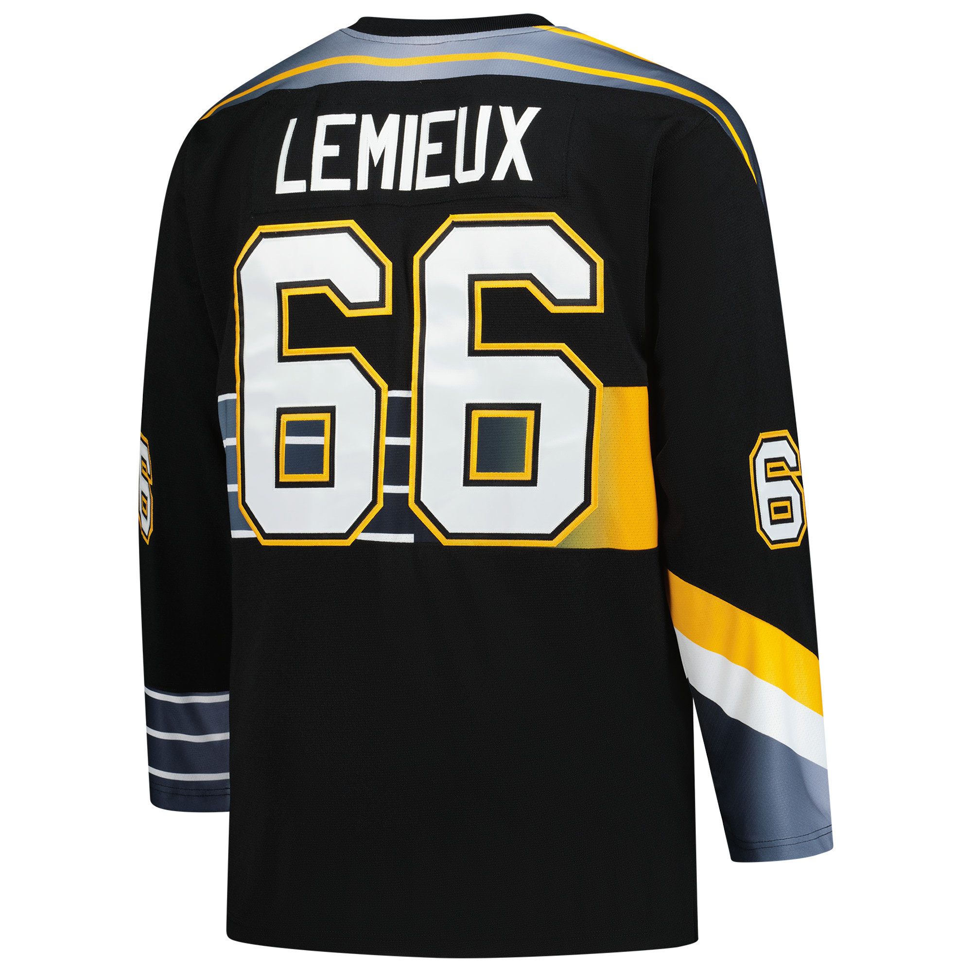 Mario Lemieux Pittsburgh Penguins Mitchell & Ness 1996/97 Blue Line 2.0 Jersey - Black 3