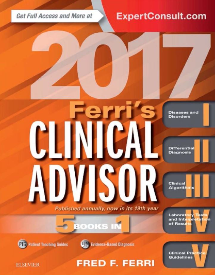 Ferri's Clinical Advisor 2017; 5 Books In 1 19th 19E