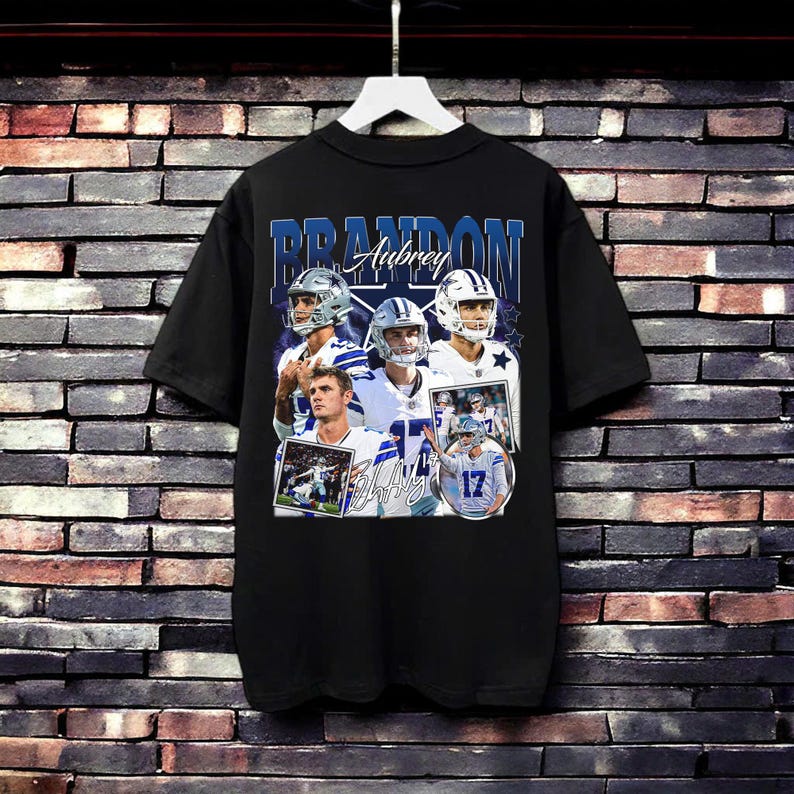 Vintage 90s Graphic Style Brandon Aubrey shirt, Dallas Football Shirt, Vintage 90s, Custom Bootleg shirt, Homage Tee, Brandon Aubrey Tee
